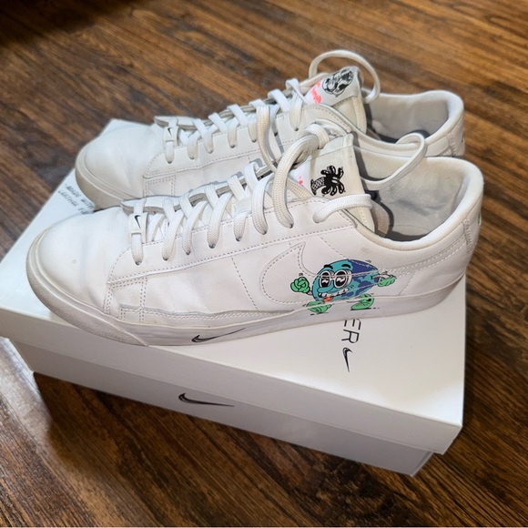 Nike Blazer Flyleather QS Steve Harrington Earth Day 2019 CI5546-100 Size 11 - Picture 9 of 10